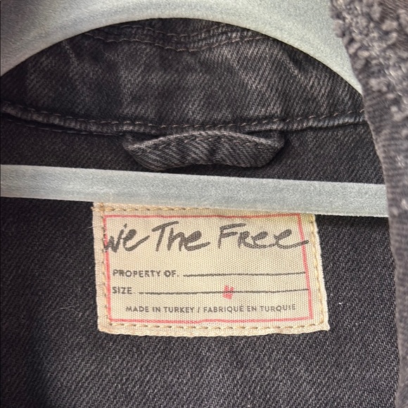 NWT Free People We The Free Jolene Trucker Jacket Black Medium - Picture 2 of 12